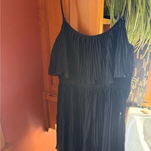 Guess Black Dress with Branded Neckline
